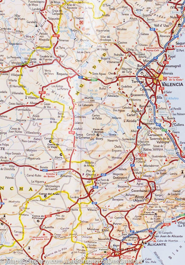 Carte routière - Espagne & Portugal | National Geographic carte pliée National Geographic 