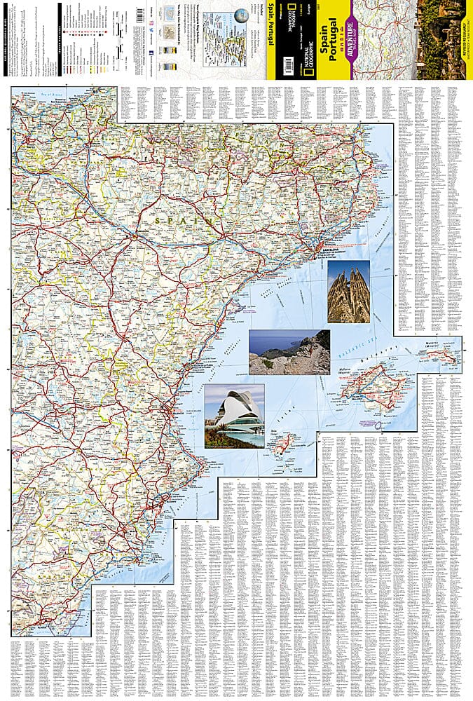 Carte routière - Espagne & Portugal | National Geographic carte routière National Geographic