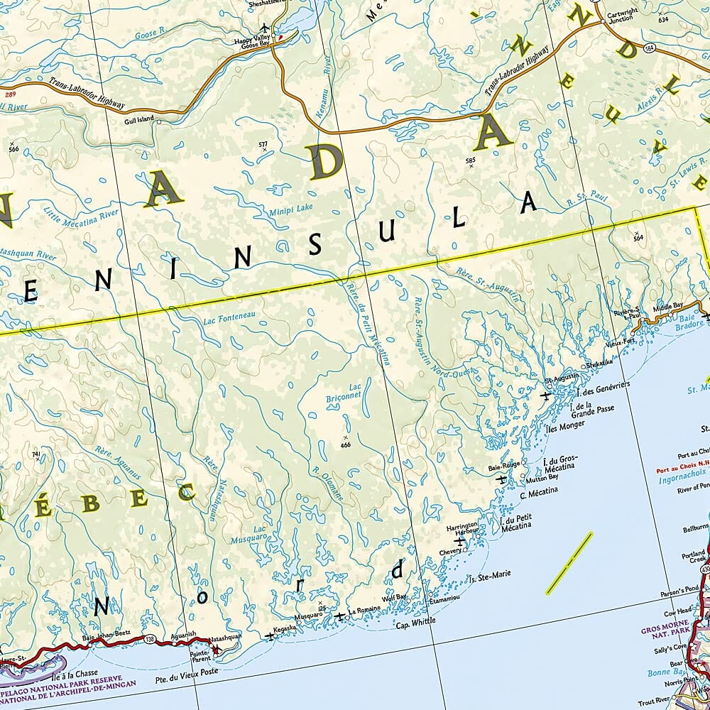Carte routière - Est du Canada | National Geographic carte pliée National Geographic 