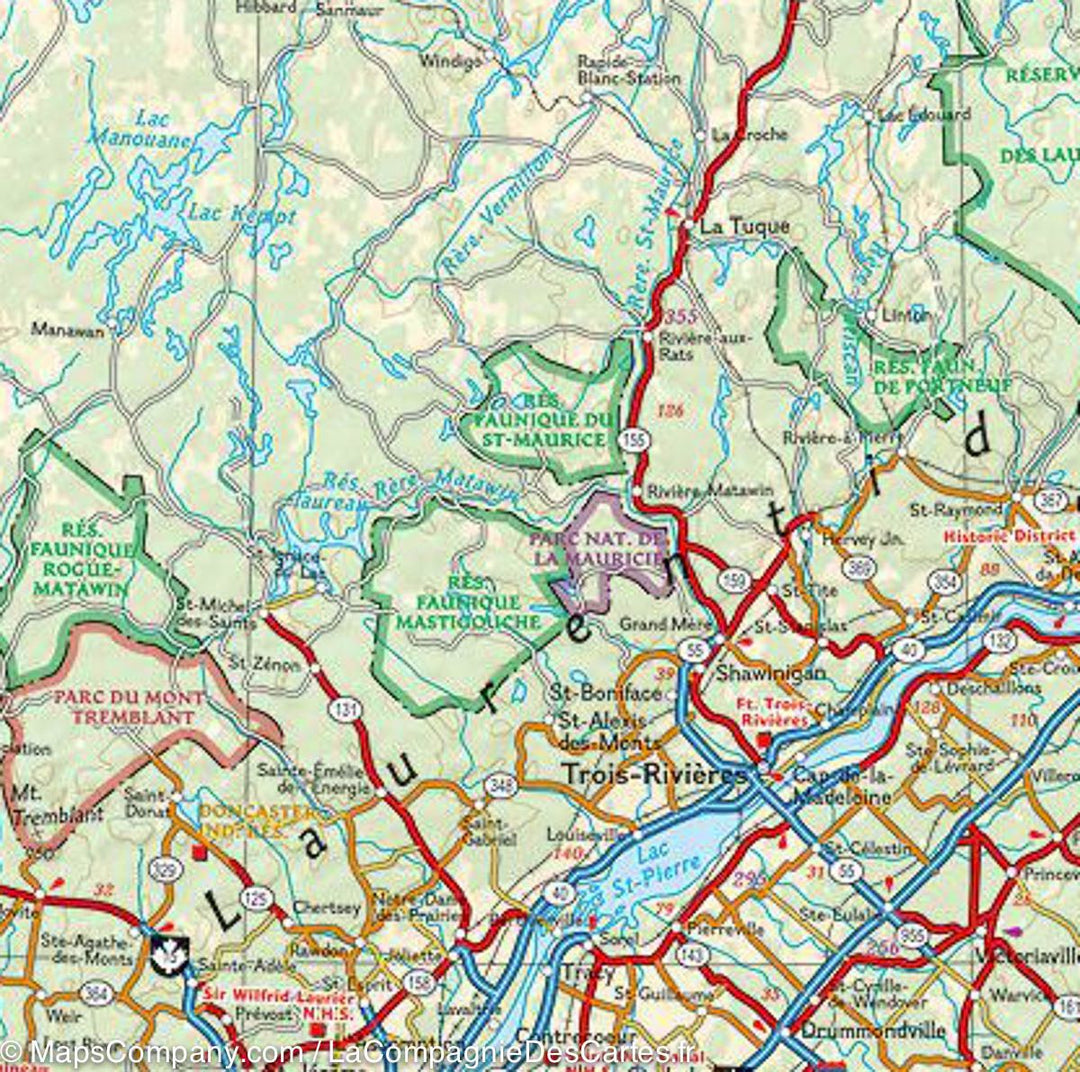 Carte routière - Est du Canada | National Geographic carte pliée National Geographic 