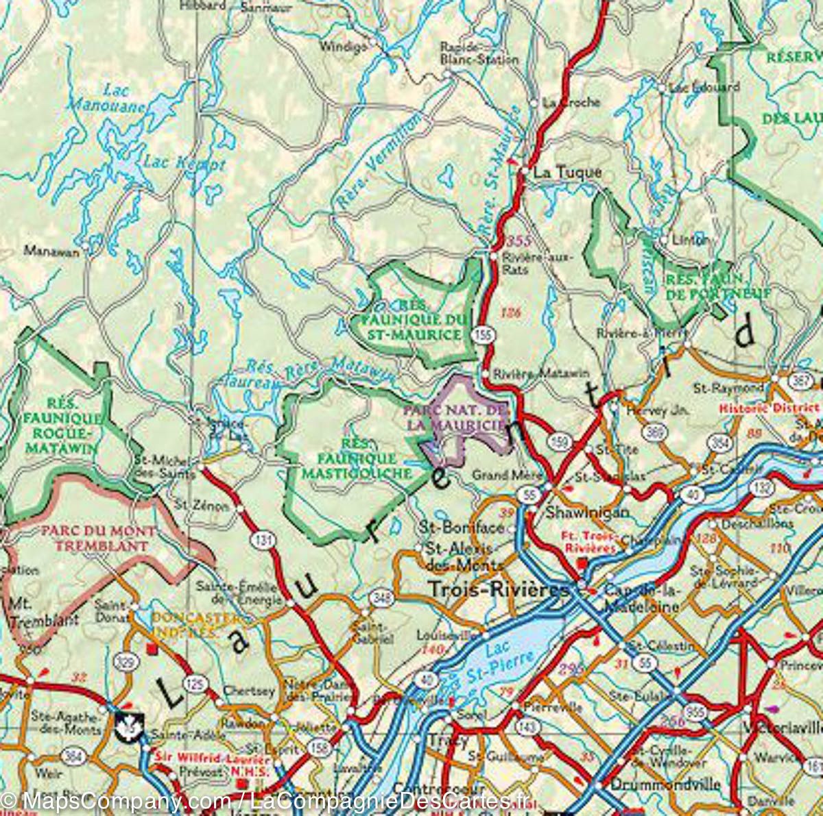 Carte routière - Canada Est | National Geographic carte routière National Geographic
