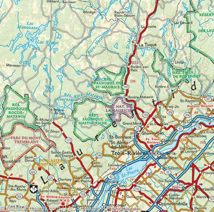Carte routière - Est du Canada | National Geographic carte pliée National Geographic 