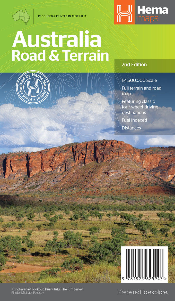 Carte routière et tout-terrain - Australie | Hema Maps carte pliée Hema Maps 