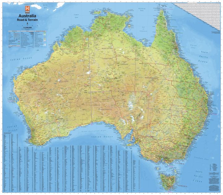 Carte routière et tout-terrain - Australie | Hema Maps carte pliée Hema Maps 