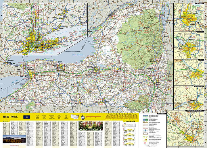 Carte routière - État de New York (USA) | National Geographic carte pliée National Geographic 