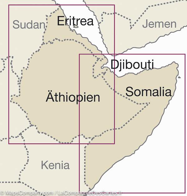 Carte routière - Ethiopie, Somalie, Erythrée & Djibouti | Reise Know How carte routière Reise Know-How