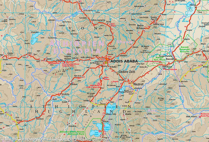 Carte routière - Ethiopie, Somalie, Erythrée & Djibouti | Reise Know How carte pliée Reise Know-How 