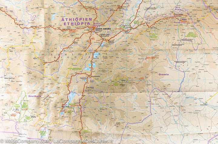 Carte routière - Ethiopie, Somalie, Erythrée & Djibouti | Reise Know How carte pliée Reise Know-How 