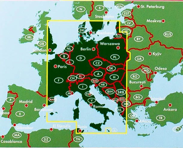 Carte routière - Europe Centrale | Freytag & Berndt carte pliée Freytag & Berndt 