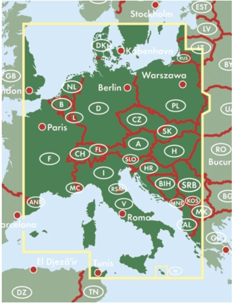 Carte routière - Europe Centrale | Freytag & Berndt carte routière Freytag & Berndt
