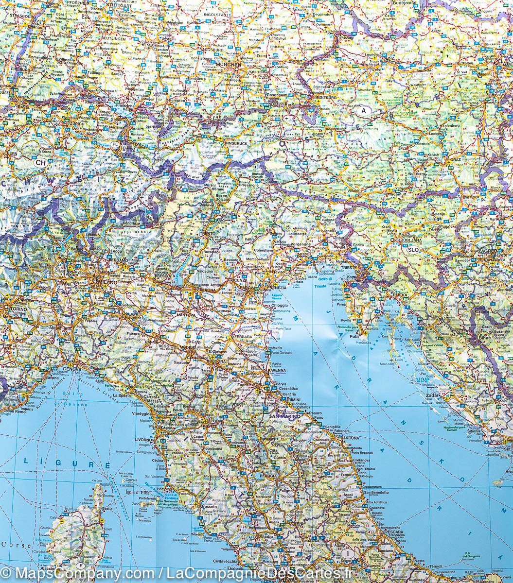 Carte routière - Europe Centrale | Freytag & Berndt carte pliée Freytag & Berndt 