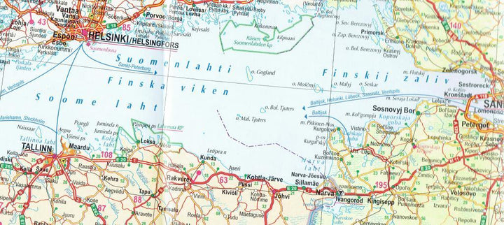 Carte routière - Europe de l'Est | Jana Seta carte pliée Jana Seta 