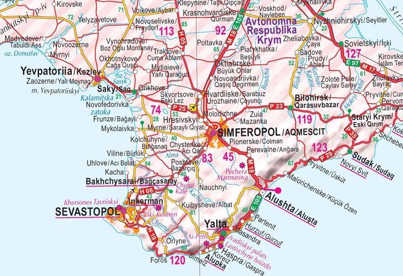 Carte routière - Europe de l'Est | Jana Seta carte routière Jana Seta