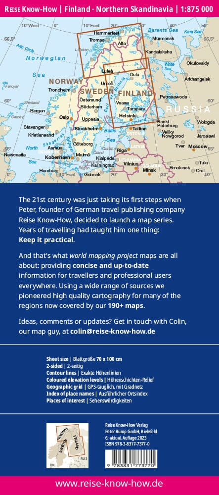 Carte routière - Finlande & Nord de la Scandinavie | Reise Know How carte routière Reise Know-How