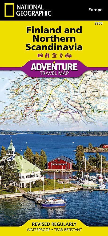 Carte routière - Finlande & Scandinavie Nord | National Geographic carte routière National Geographic