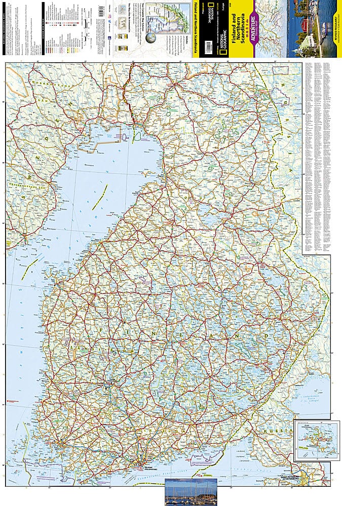 Carte routière - Finlande & Scandinavie Nord | National Geographic carte routière National Geographic