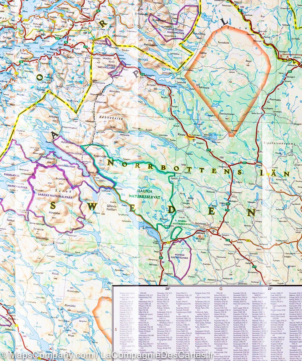 Carte routière - Finlande & Scandinavie Nord | National Geographic carte routière National Geographic