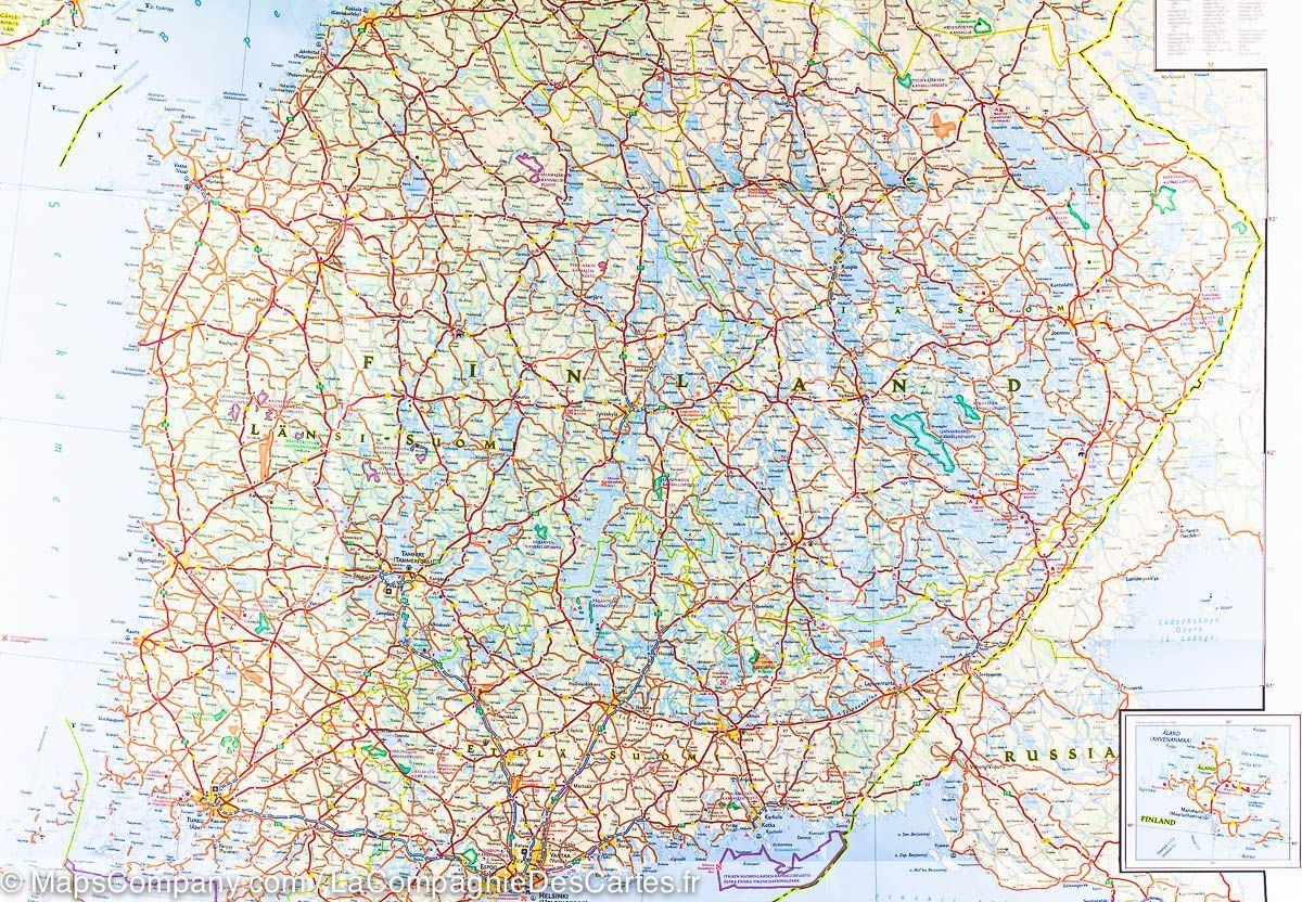 Carte routière - Finlande & Scandinavie Nord | National Geographic carte routière National Geographic