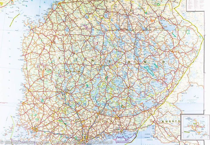 Carte routière - Finlande & Scandinavie Nord | National Geographic carte pliée National Geographic 