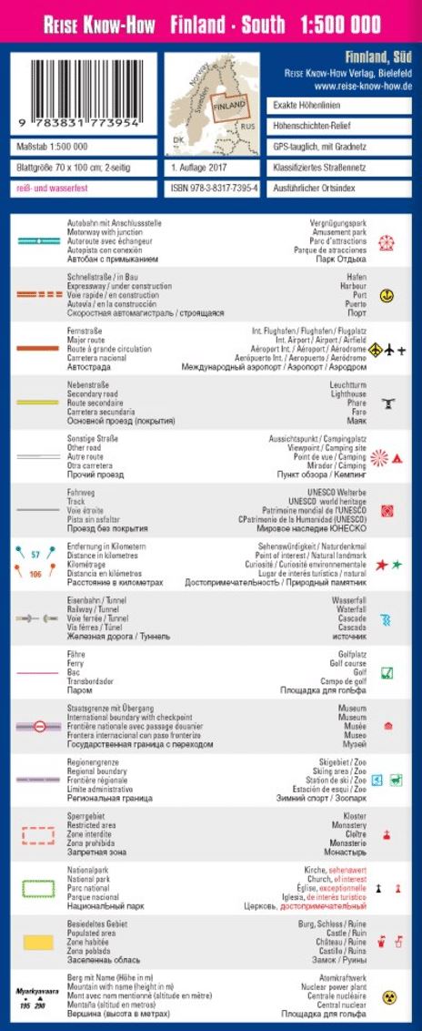 Carte routière - Finlande Sud | Reise Know How carte routière Reise Know-How