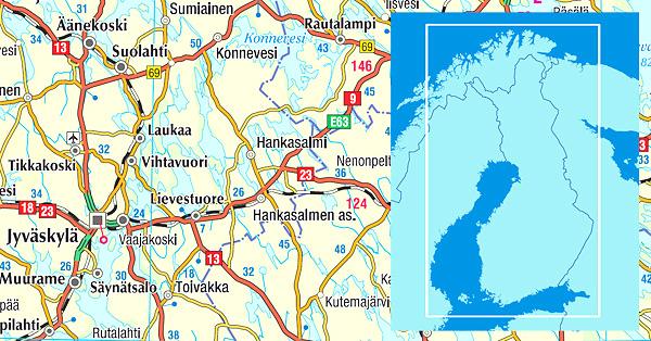 Carte routière - Finlande / Suomi | Karttakeskus carte routière Karttakeskus