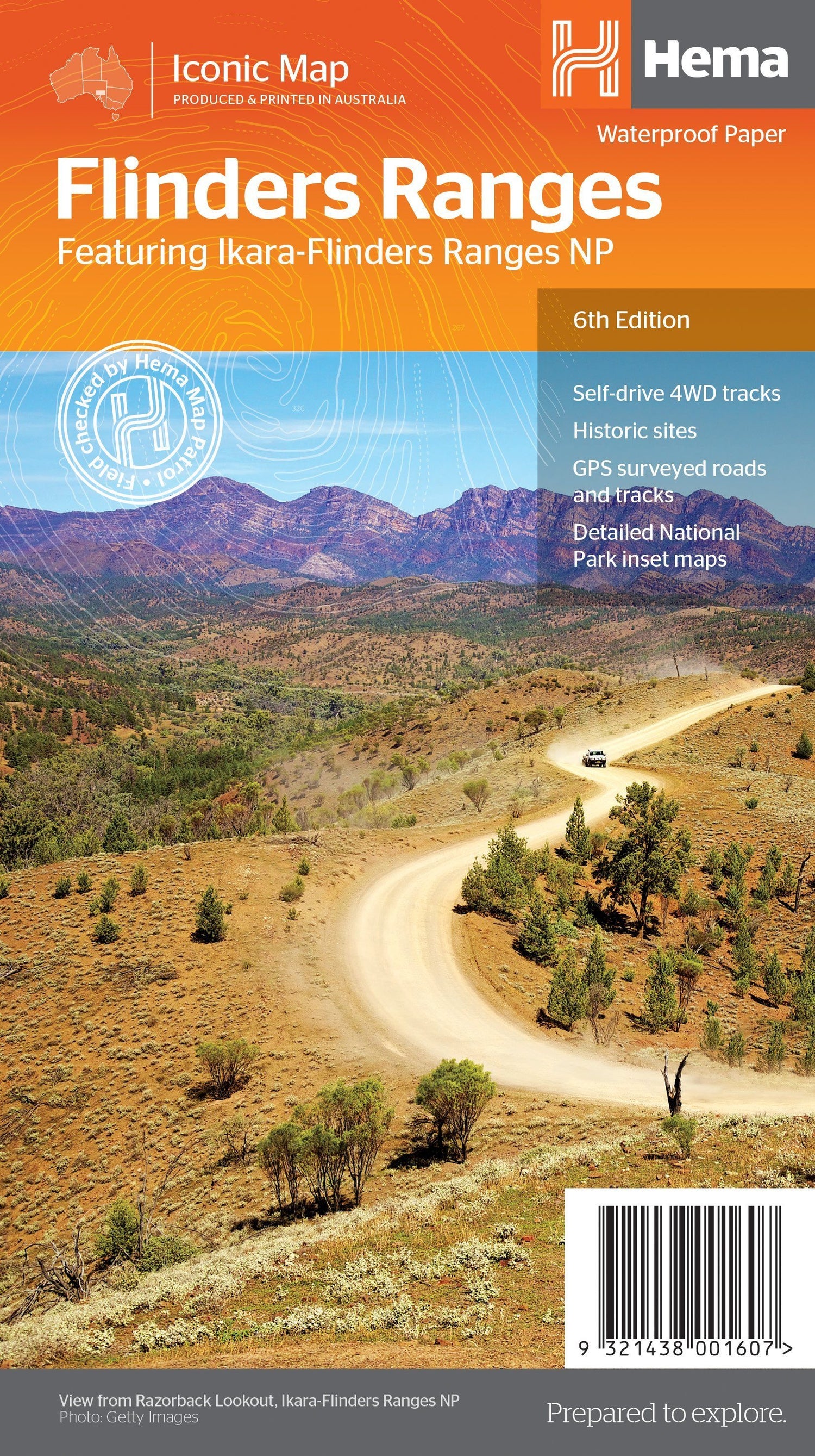 Carte routière - Flinders Ranges (Australie Méridionale) | Hema Maps carte routière Hema Maps