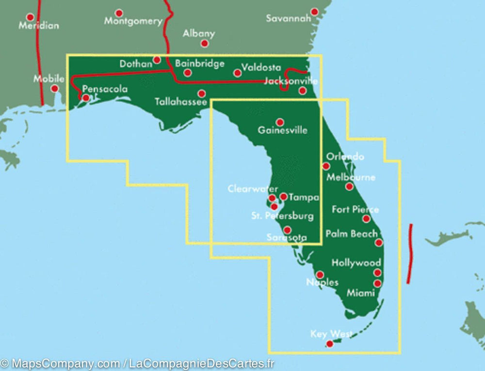 Carte routière - Floride | Freytag & Berndt carte pliée Freytag & Berndt 