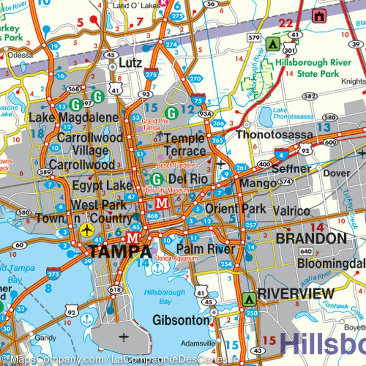 Carte routière - Floride | Freytag & Berndt carte routière Freytag & Berndt