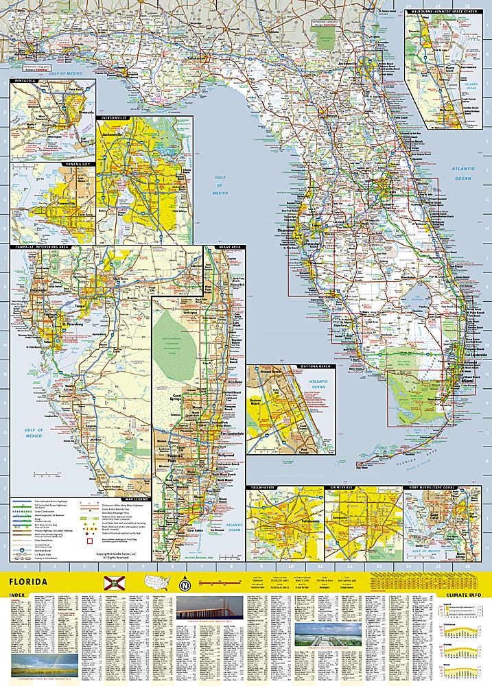 Carte routière - Floride | National Geographic carte routière National Geographic
