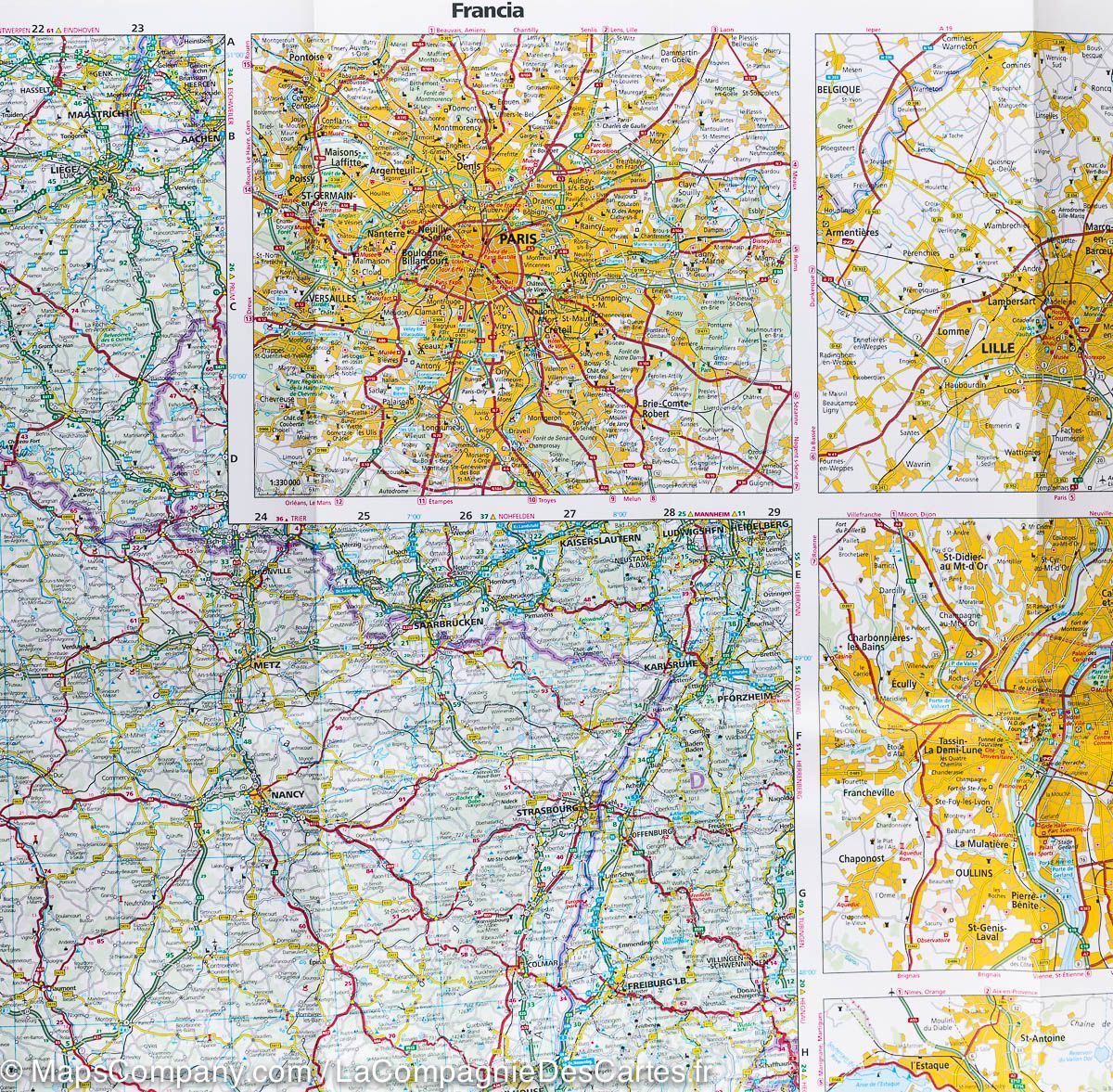 Carte routière - France | Hallwag carte routière Hallwag
