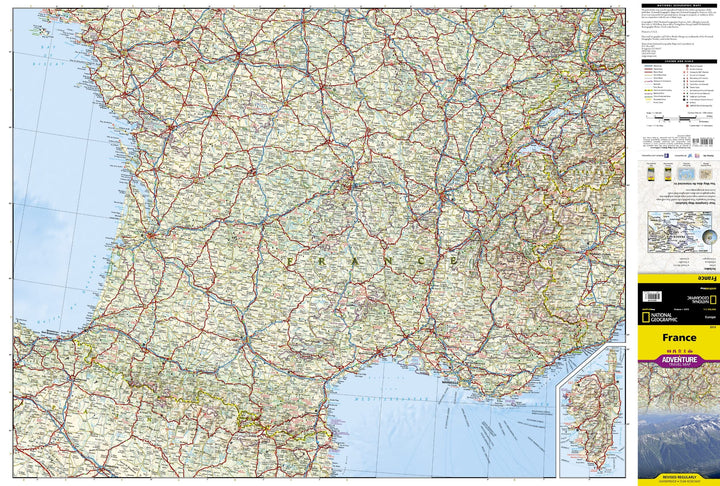 Carte routière - France | National Geographic carte pliée National Geographic 