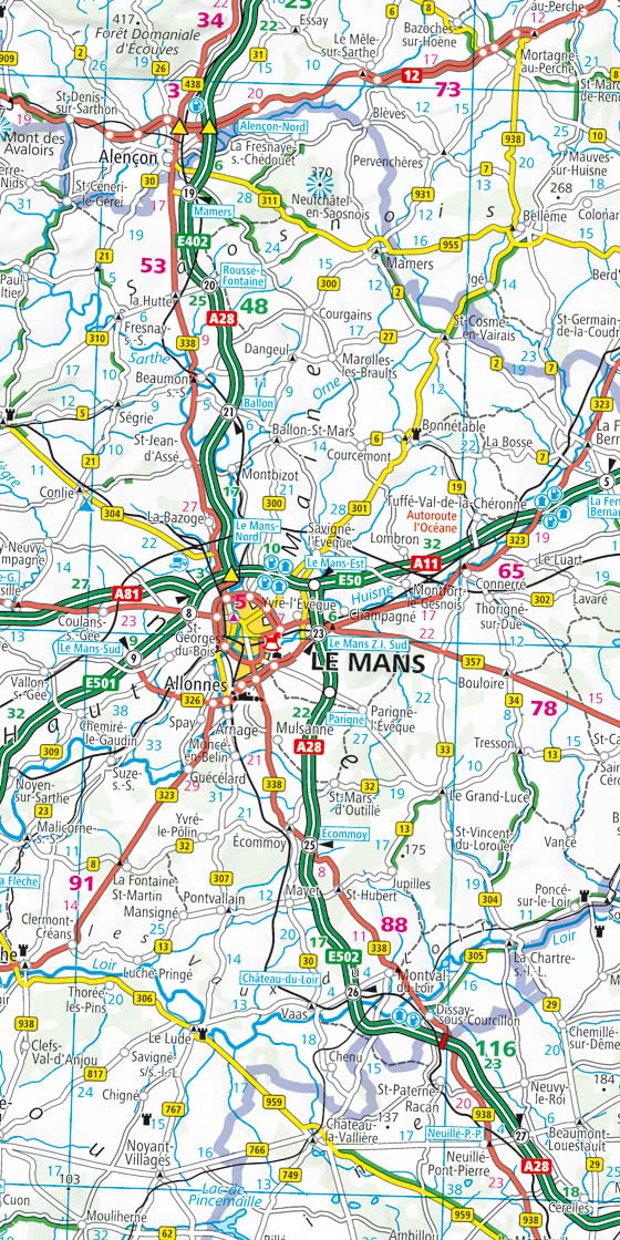 Carte routière - France Nord+Sud | Kümmerly & Frey carte routière Kümmerly & Frey