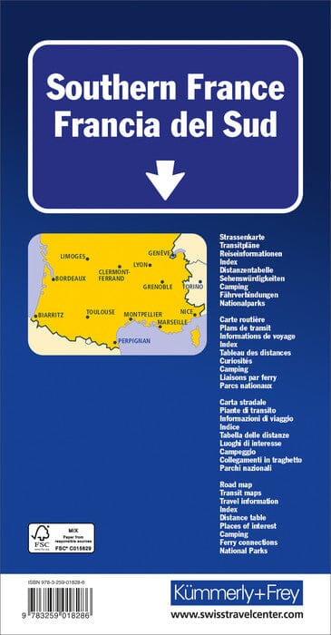 Carte routière - France Sud | Kümmerly & Frey carte pliée Kümmerly & Frey 