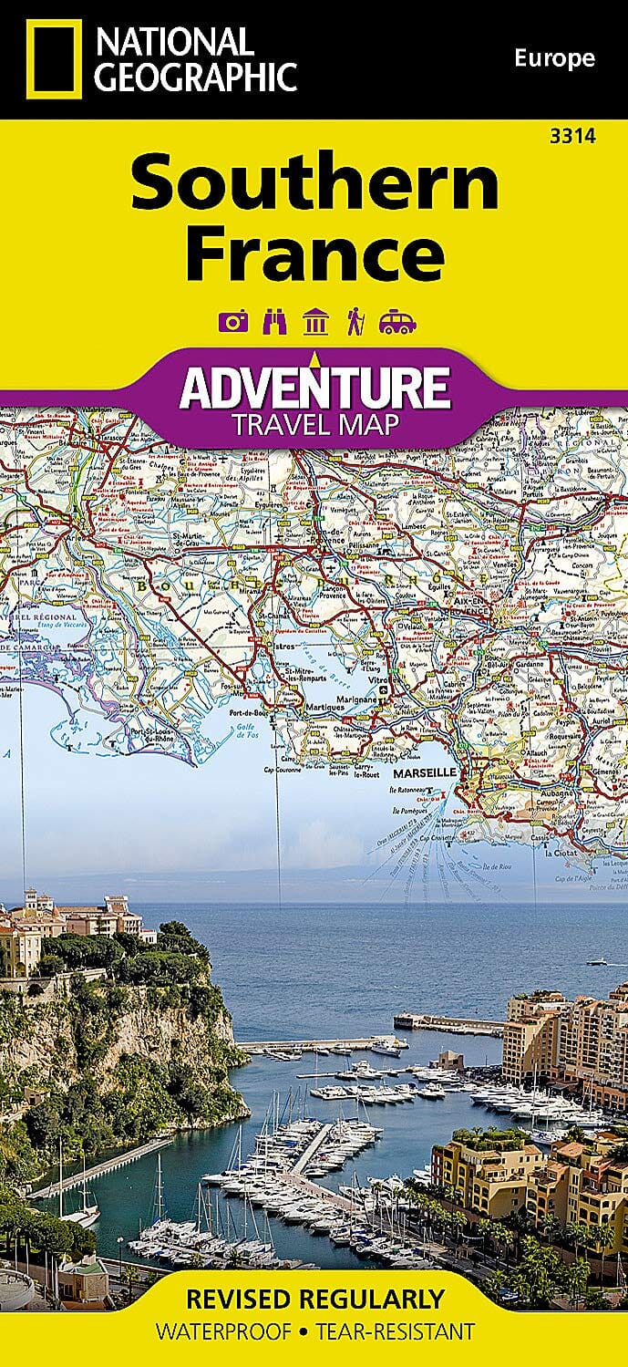 Carte routière - France Sud | National Geographic carte pliée National Geographic 