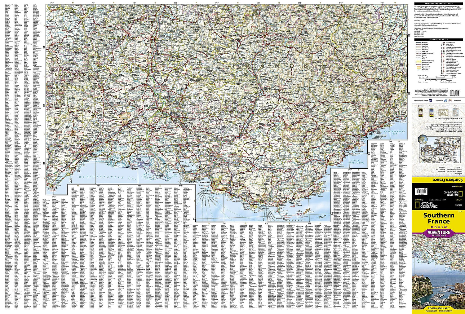 Carte routière - France Sud | National Geographic carte routière National Geographic