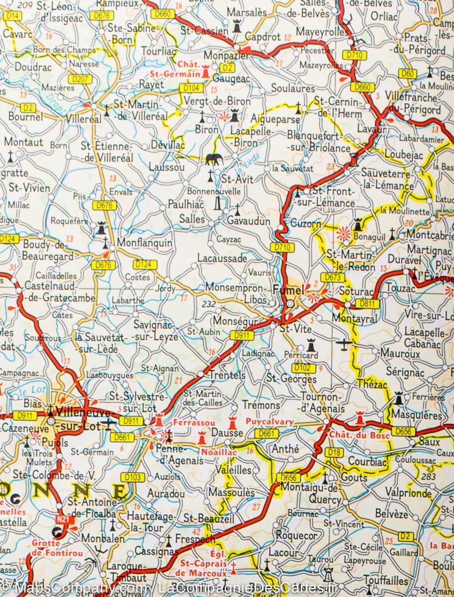Carte routière - France Sud | National Geographic carte routière National Geographic