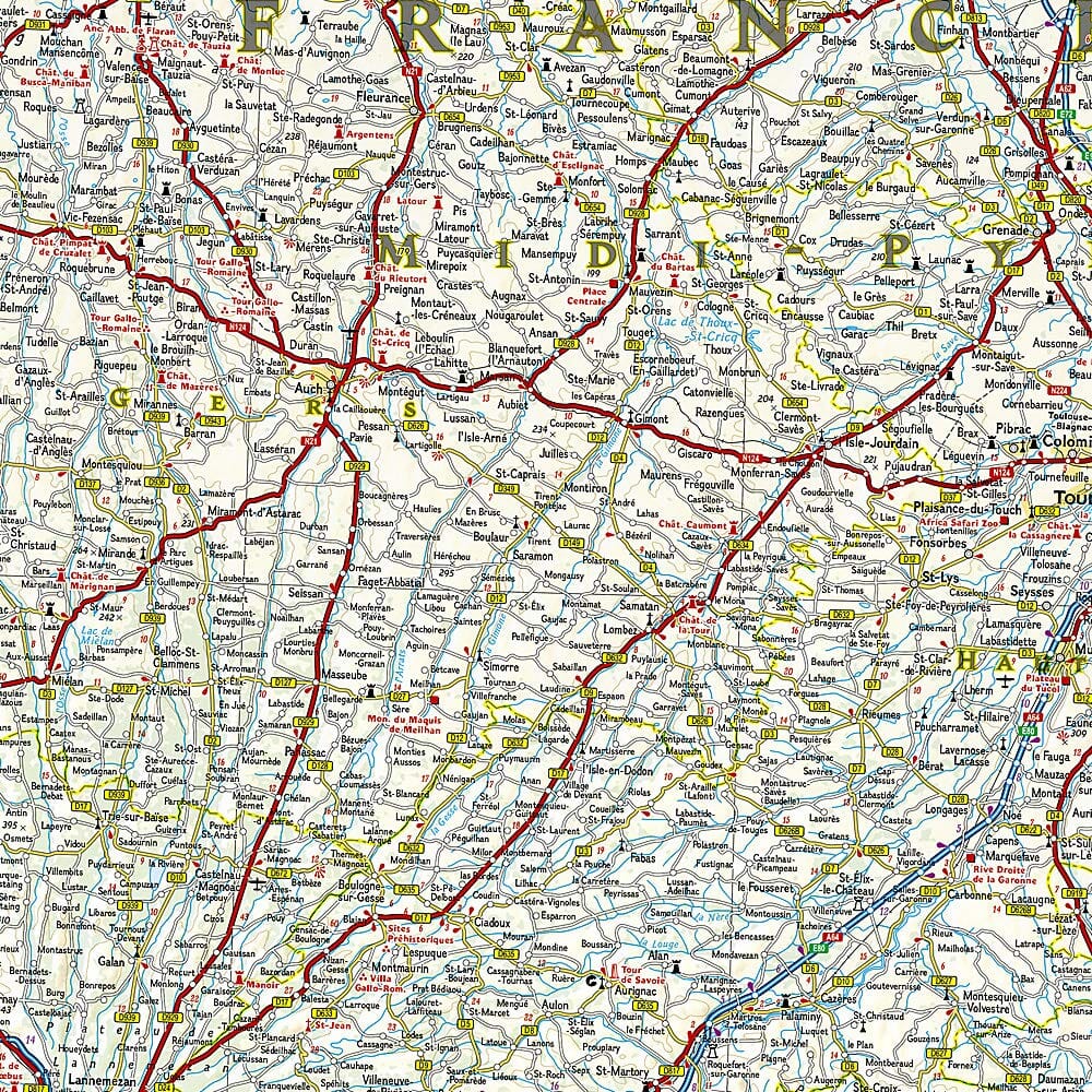 Carte routière - France Sud | National Geographic carte routière National Geographic