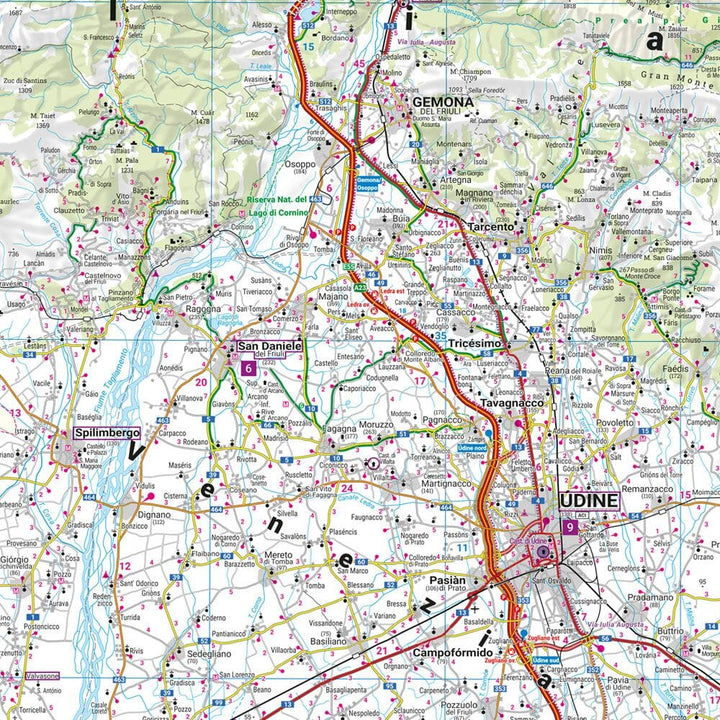 Carte routière - Frioul-Vénétie Julienne (Udine, Venise, Trieste, Italie) | Freytag & Berndt carte pliée Freytag & Berndt 