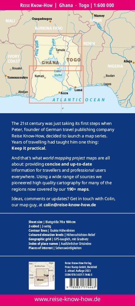 Carte routière - Ghana et Togo | Reise Know How carte pliée Reise Know-How 