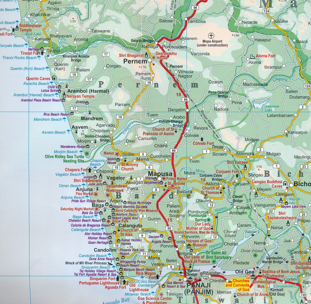 Carte routière - Goa (Inde) | Gizi Map carte pliée Gizi Map 