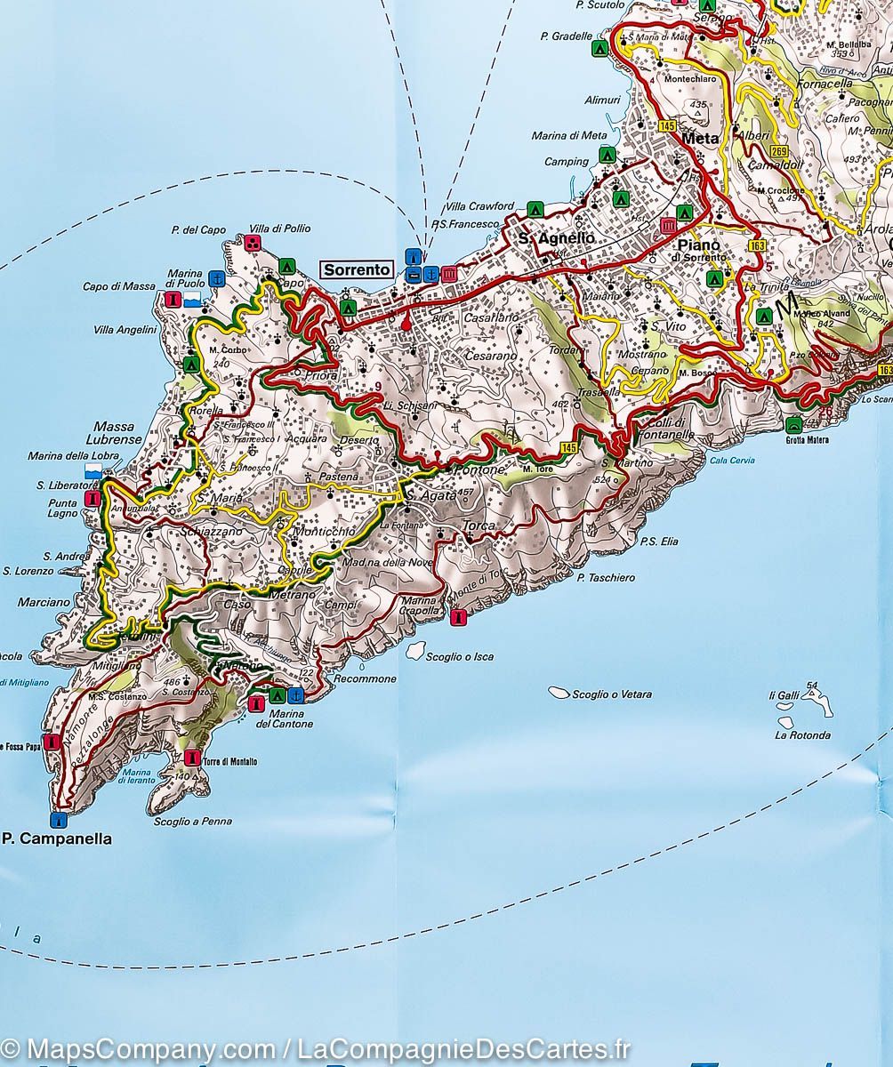 Carte routière - Golfe de Naples (Ischia, Capri, Amalfitana) | Freytag & Berndt carte routière Freytag & Berndt