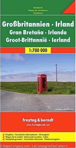 Carte routière - Grande Bretagne & Irlande au 1/700 000 | Freytag & Berndt carte routière Freytag & Berndt