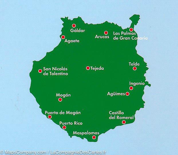 Carte routière - Grande Canarie (Iles Canaries) | Freytag & Berndt carte pliée Freytag & Berndt 