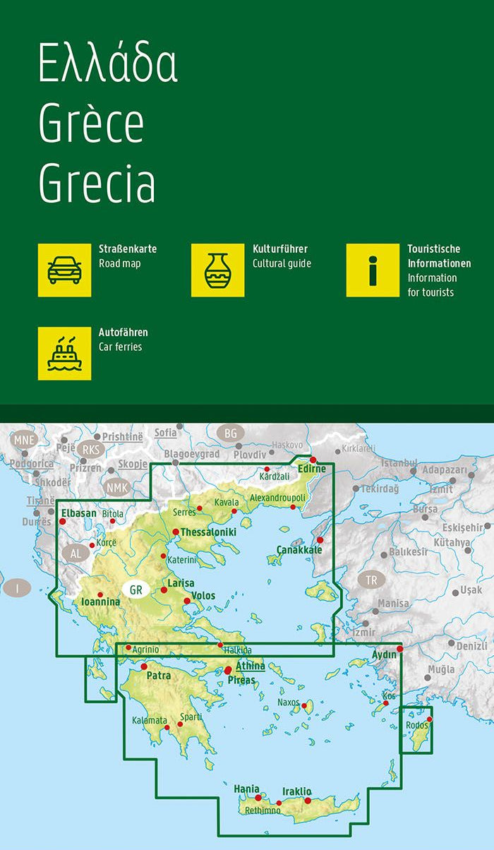 Carte routière - Grèce au 1/500,000 | Freytag & Berndt carte routière Freytag & Berndt