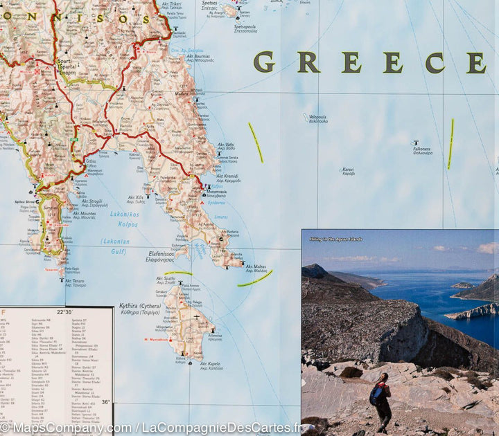 Carte routière - Grèce | National Geographic carte pliée National Geographic 