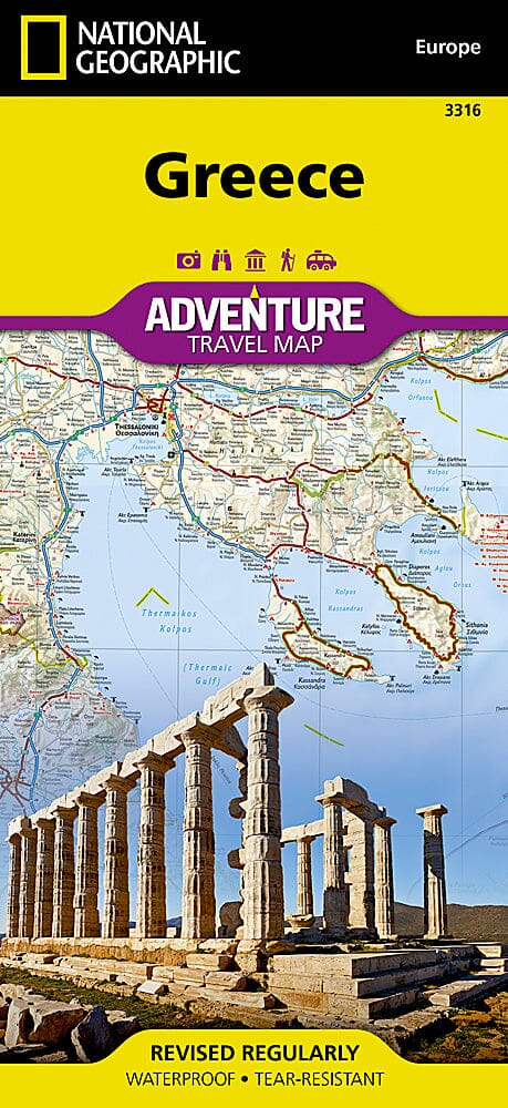 Carte routière - Grèce | National Geographic carte pliée National Geographic 