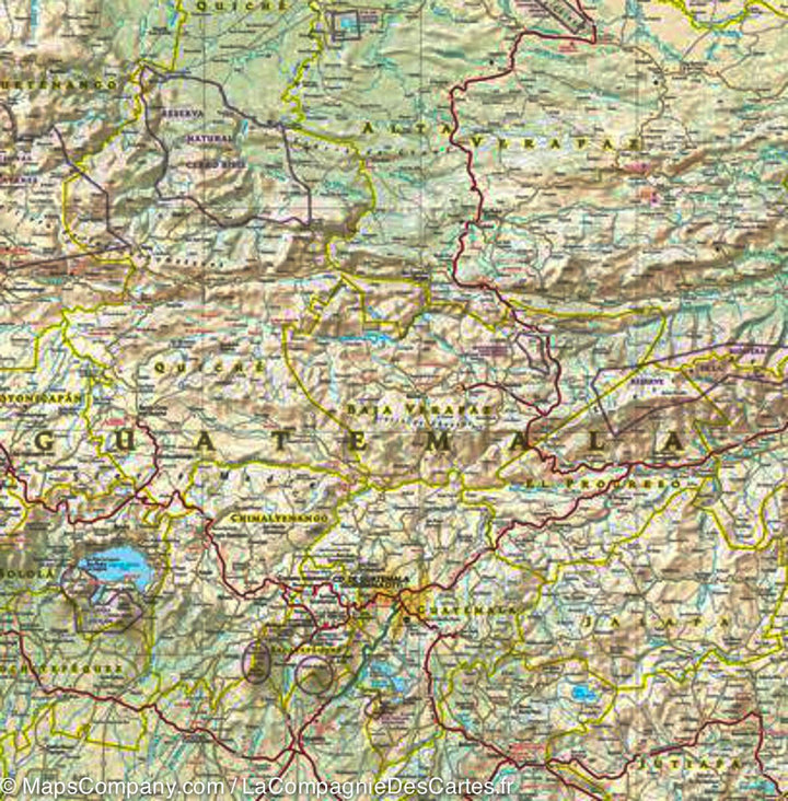 Carte routière - Guatemala | National Geographic carte pliée National Geographic 