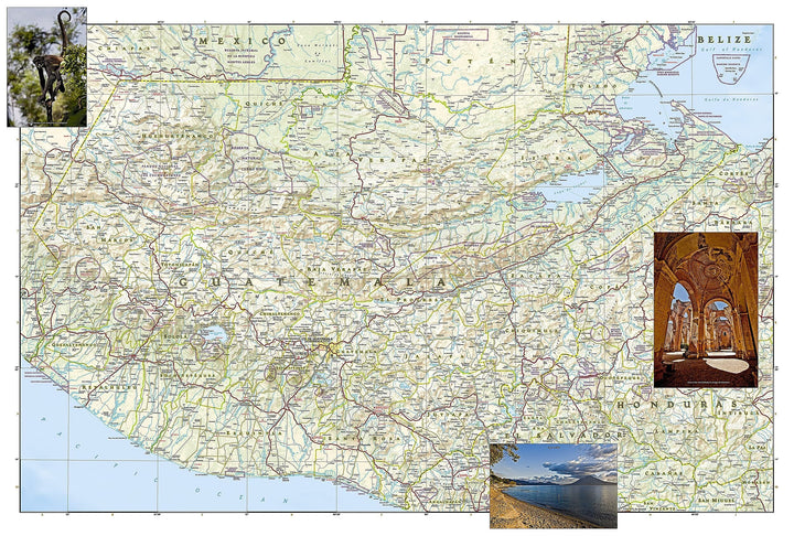 Carte routière - Guatemala | National Geographic carte pliée National Geographic 