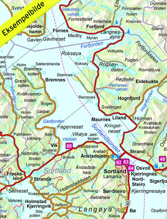 Carte routière & guide n° 6022 - Iles Lofoten (Norvège) | Nordeca carte routière Nordeca