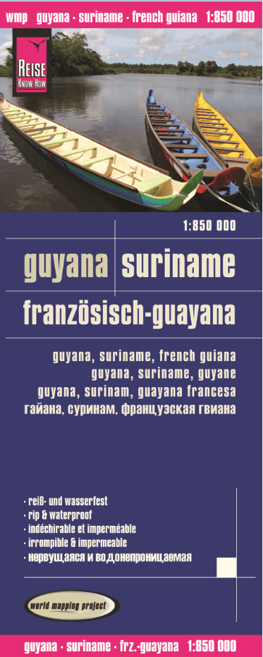 Carte routière - Guyana, Surinam & Guyane Française | Reise Know How carte routière Reise Know-How